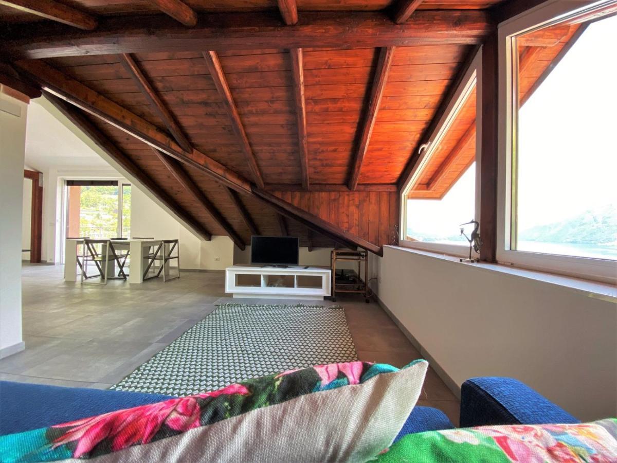 La Rondinella - Loft With Fantastic View On Lake Como Apartment Argegno Luaran gambar